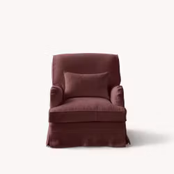 Louis Linen Armchair Wine