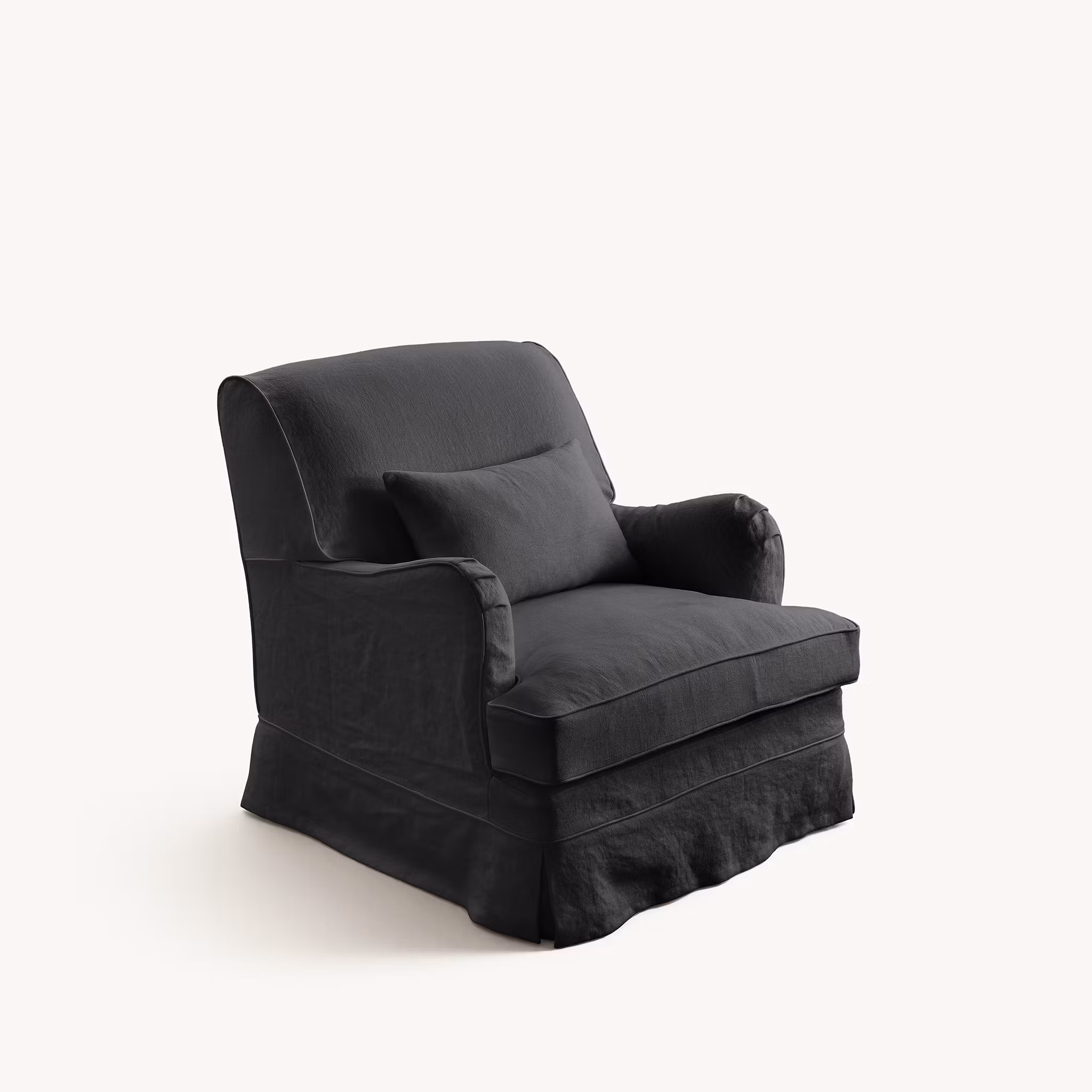 Louis Linen Armchair Charcoal