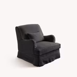 Louis Linen Armchair Charcoal