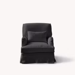 Louis Linen Armchair Charcoal