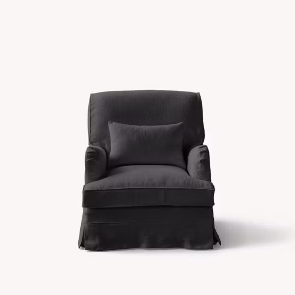 Louis Linen Armchair Charcoal
