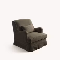 Louis Linen Armchair Olive