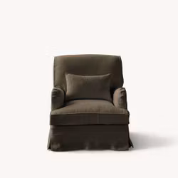 Louis Linen Armchair Olive