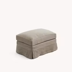 Louis Linen Ottoman Oatmeal