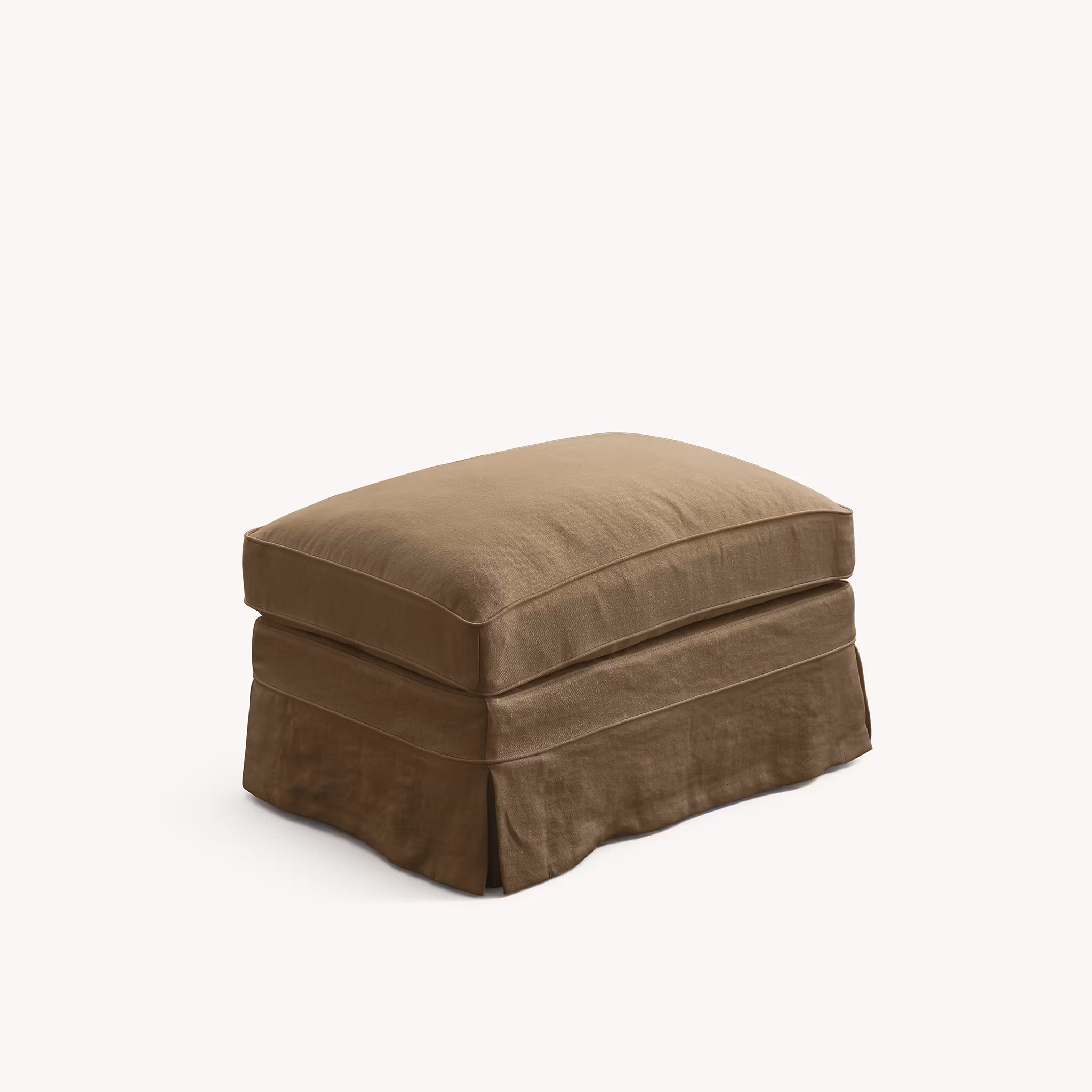 Louis Linen Ottoman Dusty Ochre