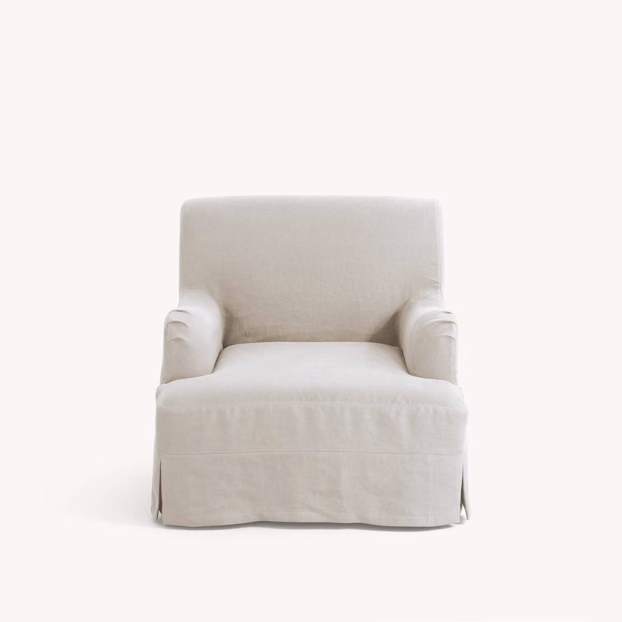 Leo Linen Armchair Warm White