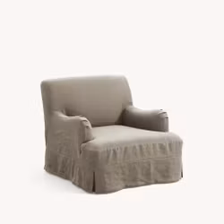 Leo Linen Armchair Oatmeal