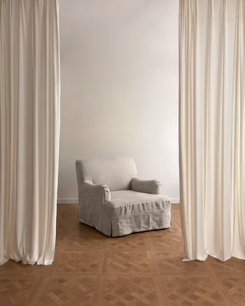 Leo Linen Armchair Oatmeal