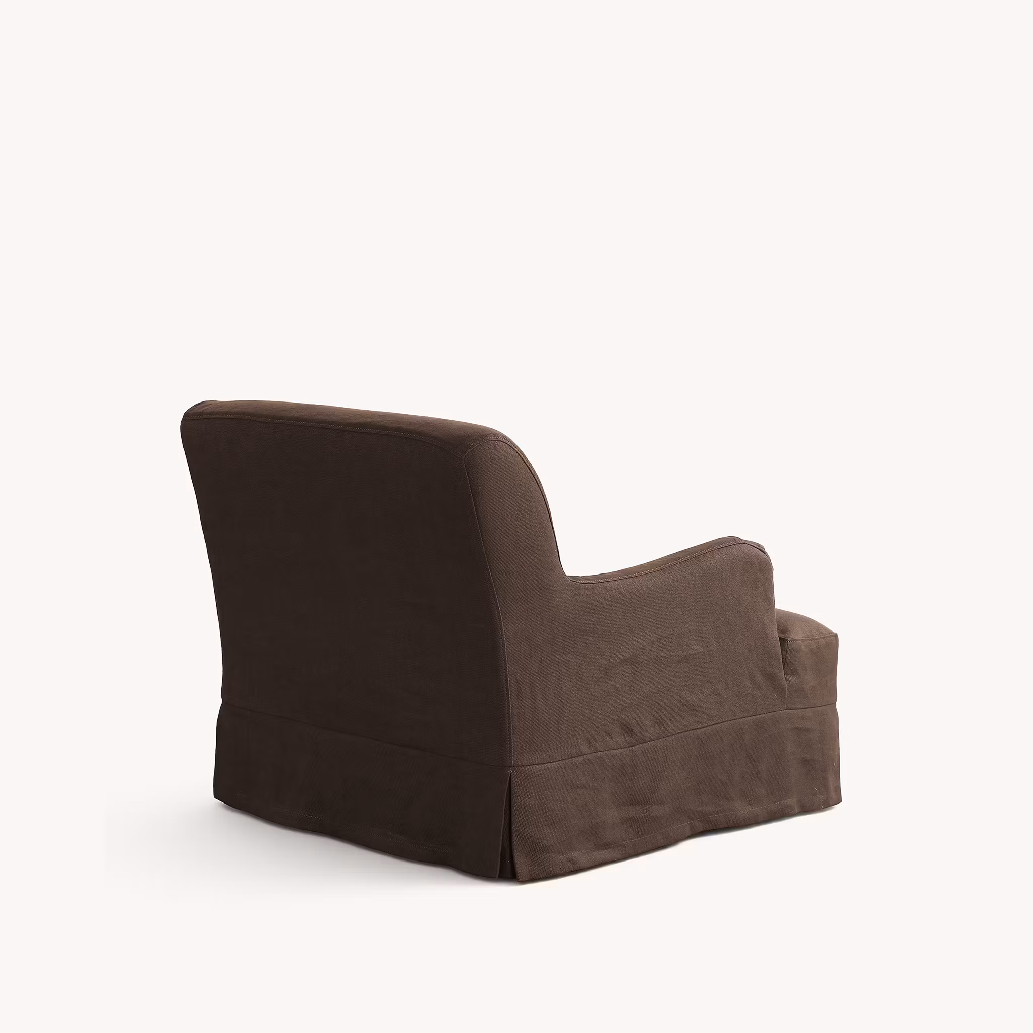 Leo Linen Armchair Walnut