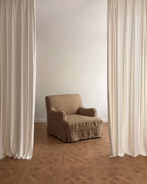 Leo Linen Armchair Dusty Ochre