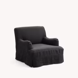 Leo Linen Armchair Charcoal
