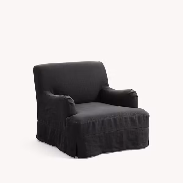 Leo Linen Armchair Charcoal
