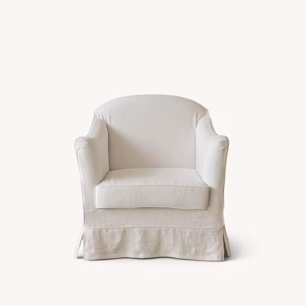 Ines Linen Armchair Warm White