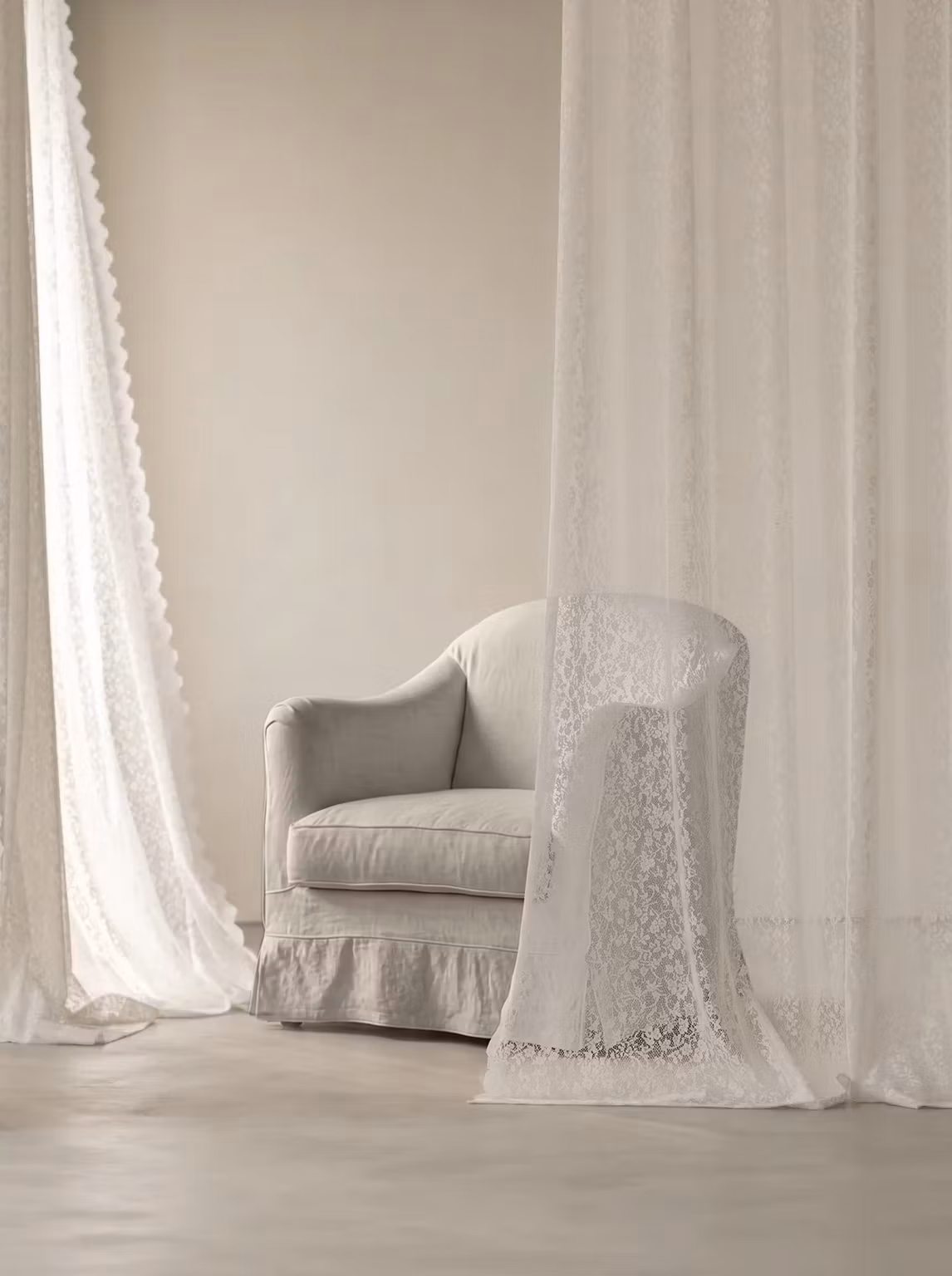 Ines Linen Armchair Oatmeal