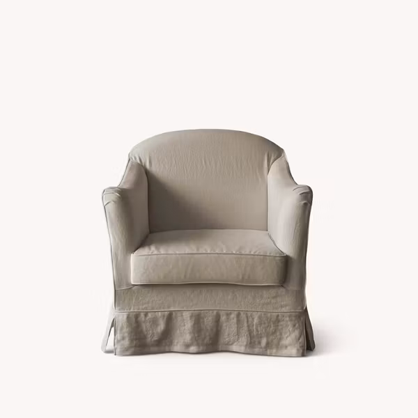 Ines Linen Armchair Oatmeal