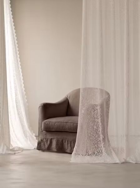 Ines Linen Armchair Walnut