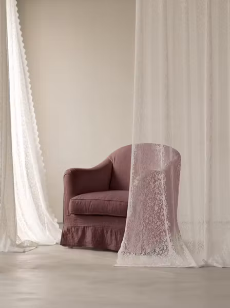 Ines Linen Armchair Wine