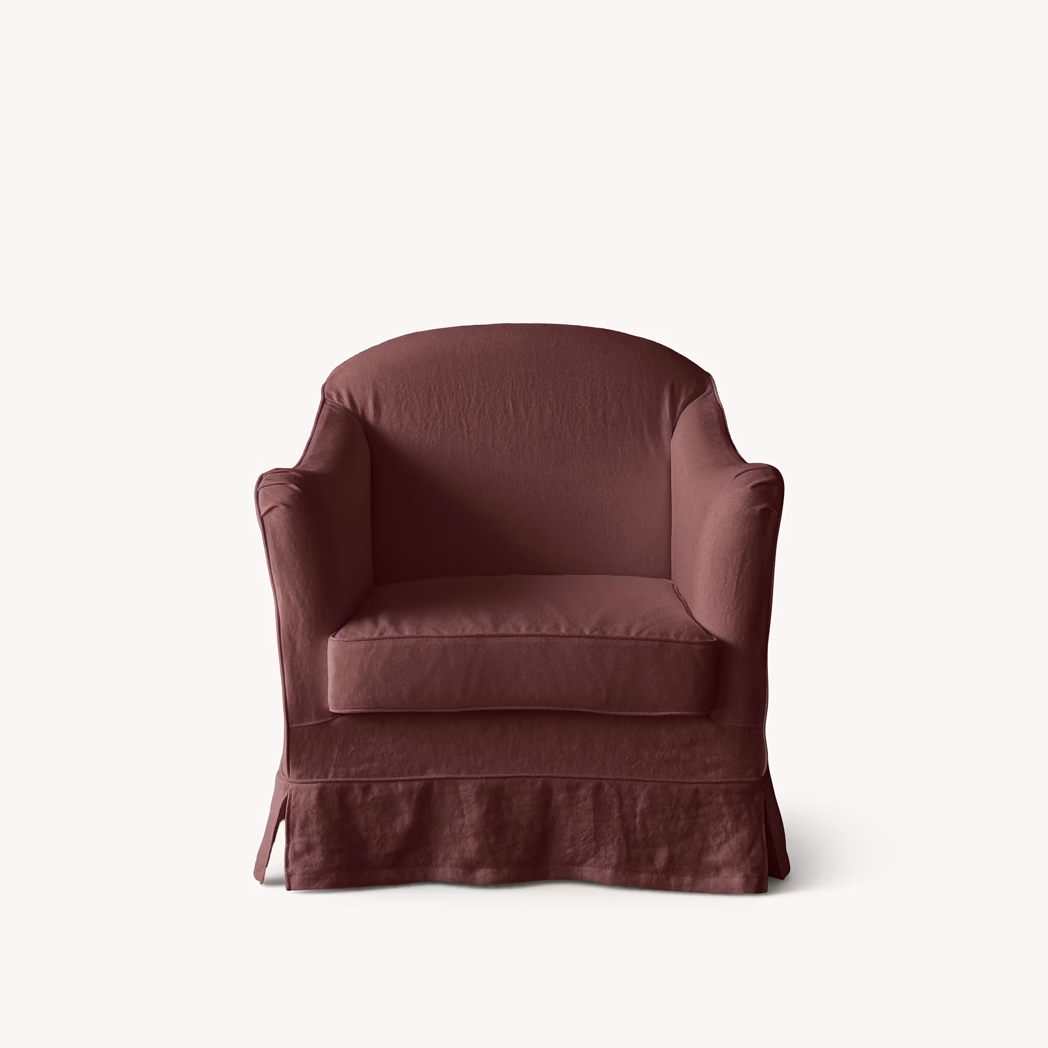 Ines Linen Armchair Wine