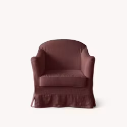 Ines Linen Armchair Wine
