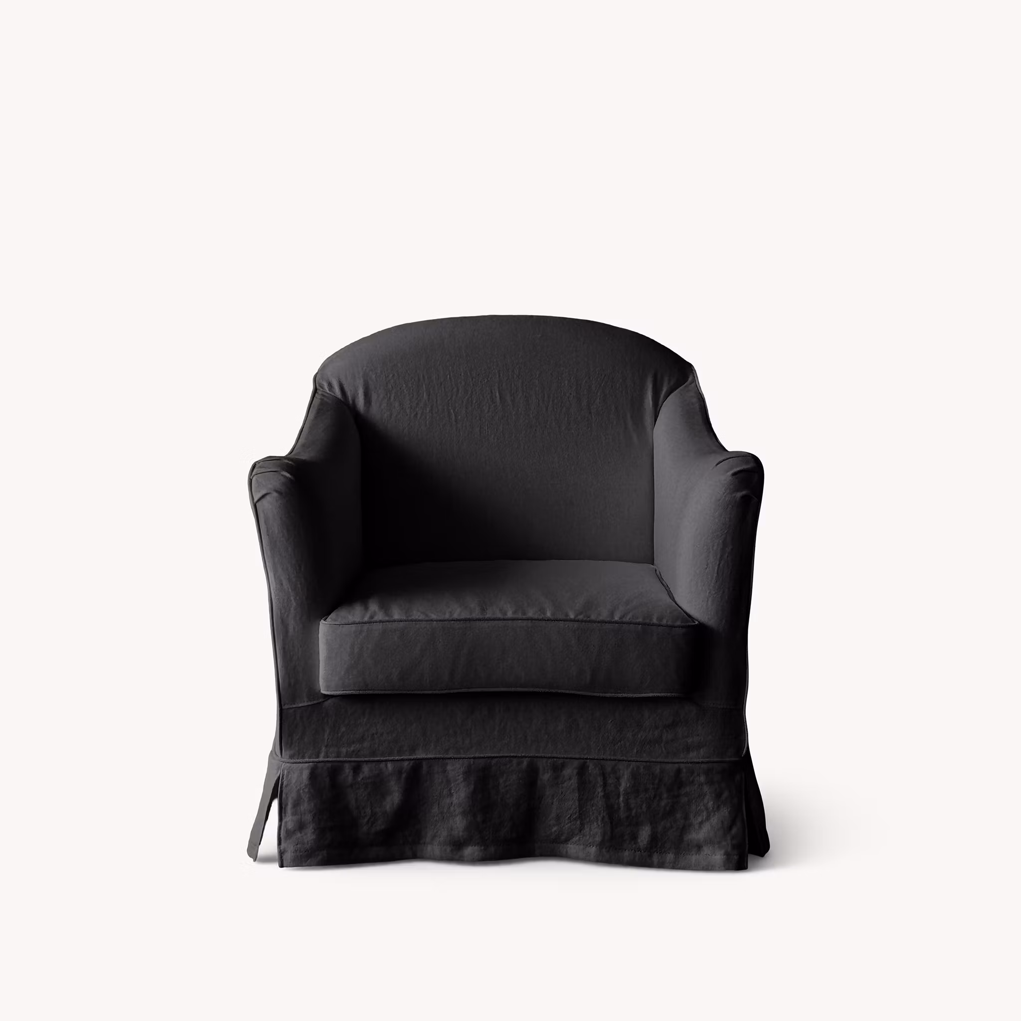 Ines Linen Armchair Charcoal