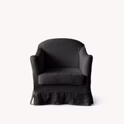 Ines Linen Armchair Charcoal