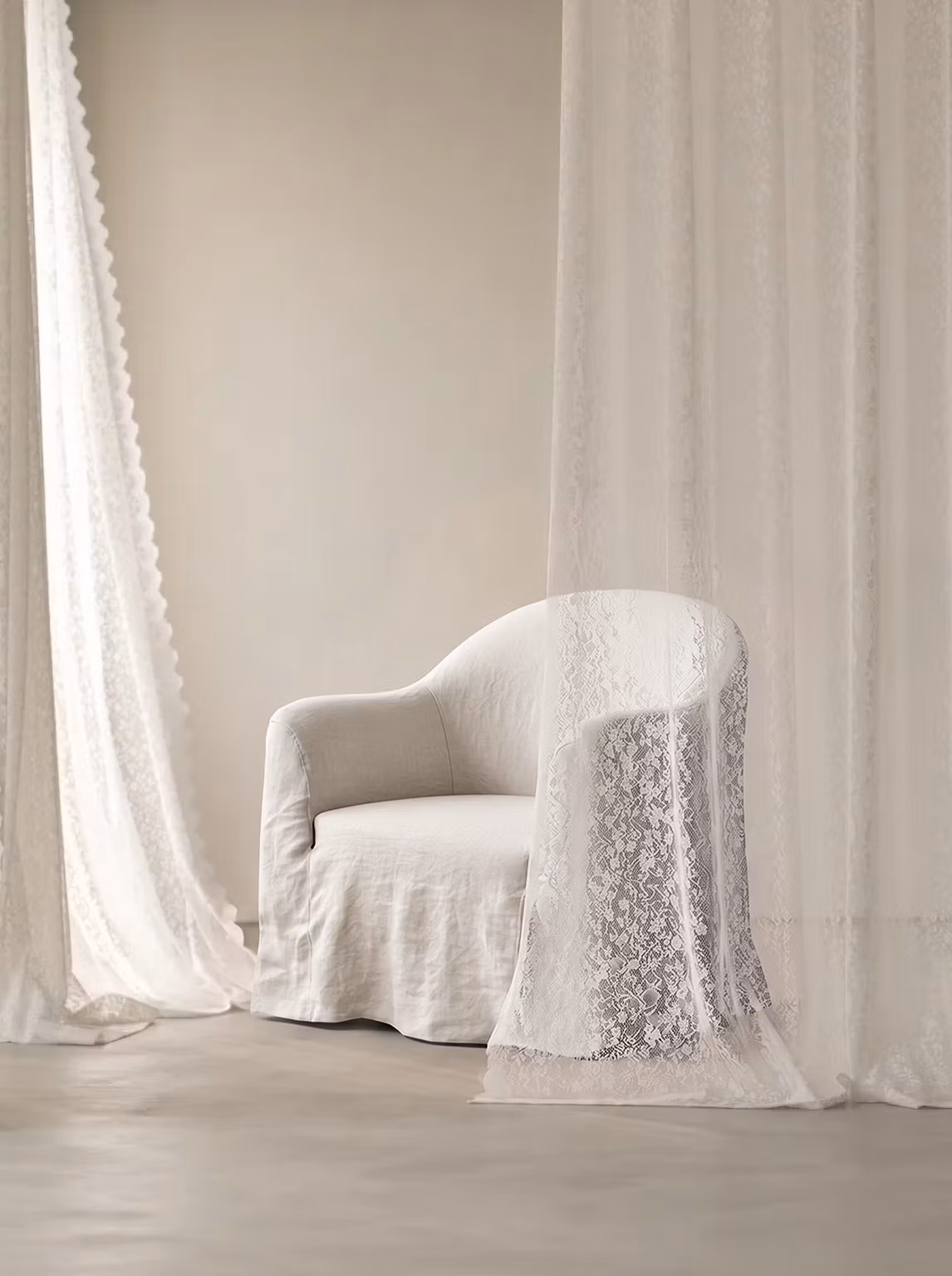 Siena Linen Armchair Warm White