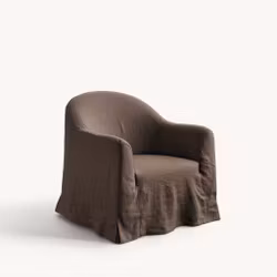 Siena Linen Armchair Walnut