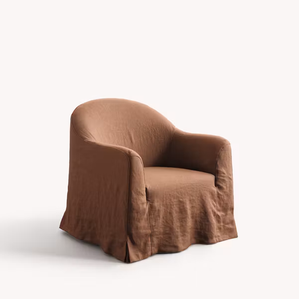 Siena Linen Armchair Terracotta