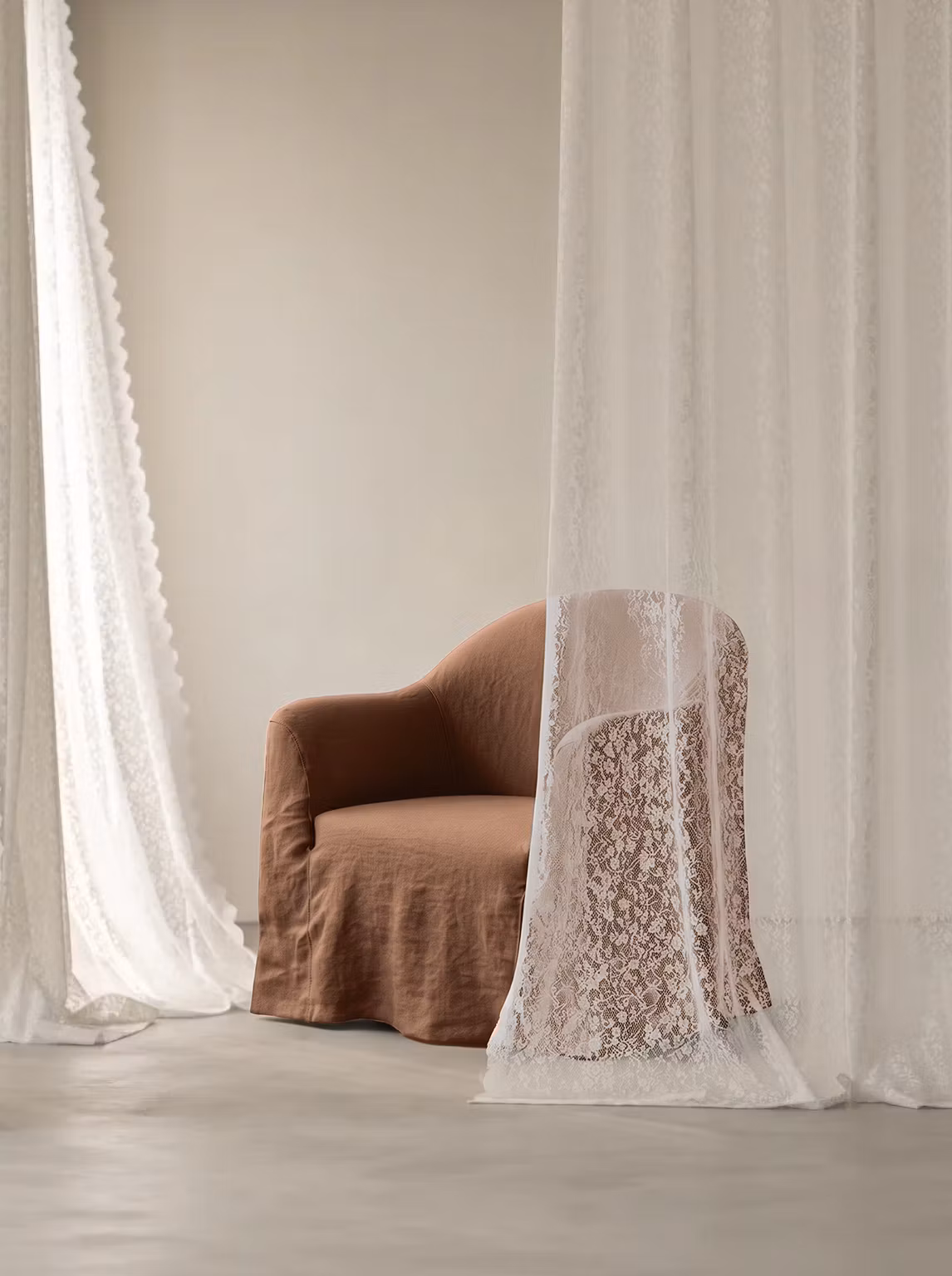 Siena Linen Armchair Terracotta