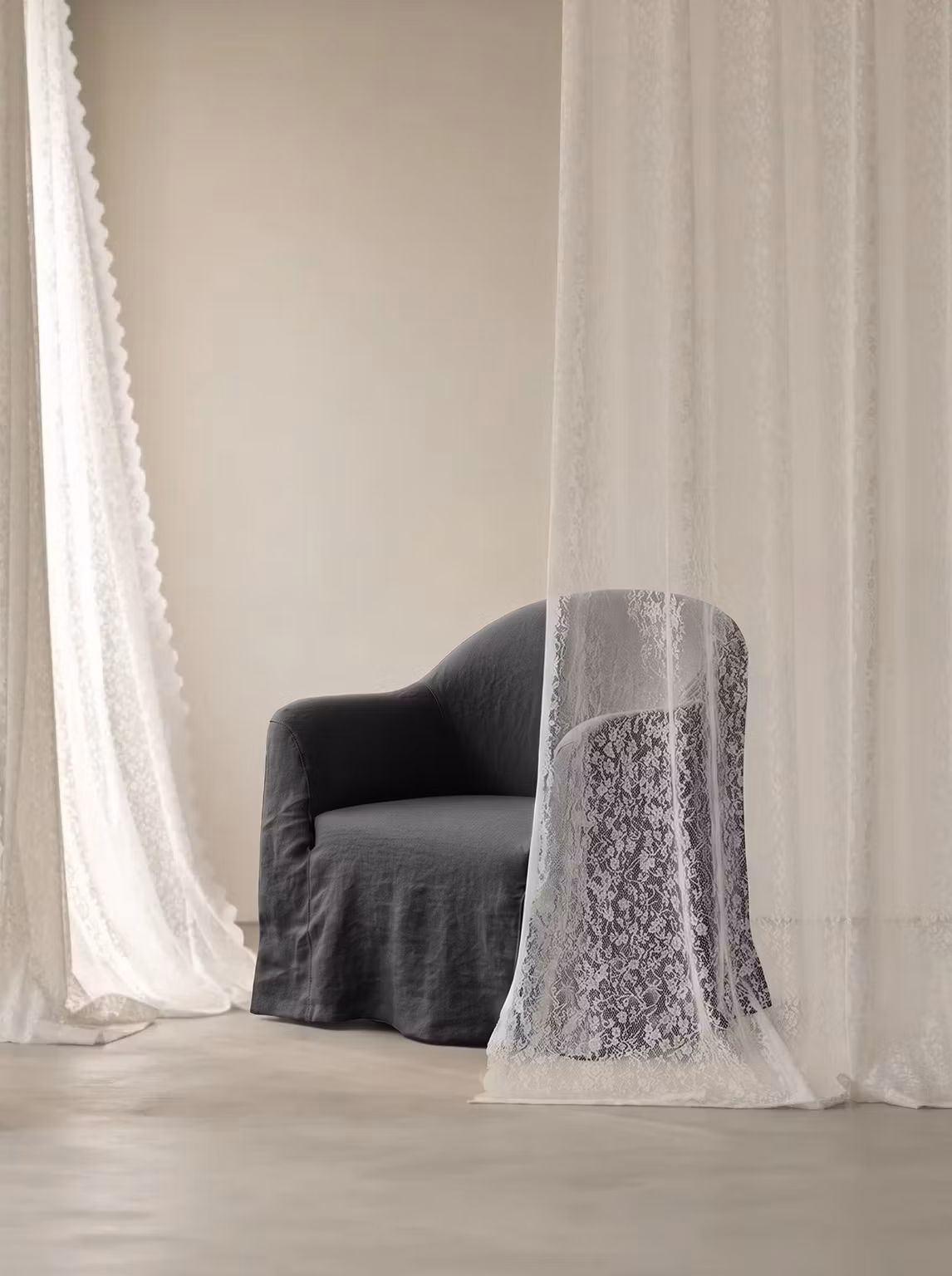 Siena Linen Armchair Charcoal