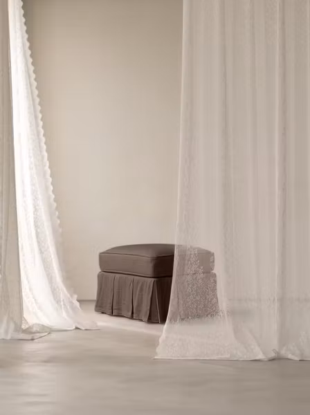Gigi Linen Ottoman Walnut