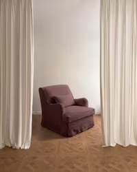 Louis Linen Armchair Wine
