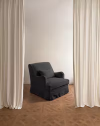 Louis Linen Armchair Charcoal