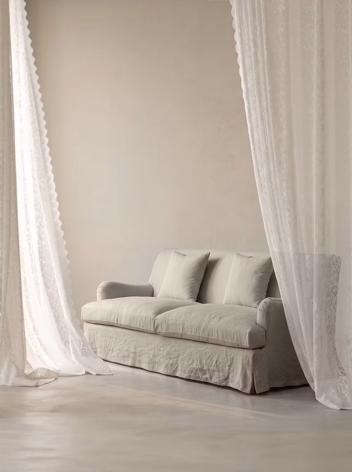 Louis Linen Sofa Oatmeal