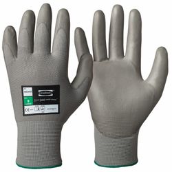 12-pack Montagehandskar med PU-beläggning.