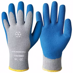 12-pack Granberg® stickade vinterhandskar doppade i mjuk latex