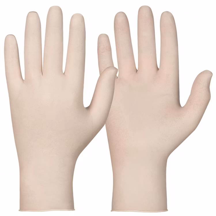 engångshandskar i latex, puderfria