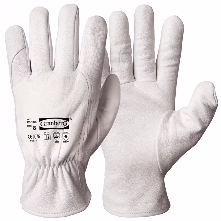 Granberg® montagehandskar i getskinn, värmebeständiga med skärmotstånd. 113.1023