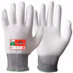 Protector® 12-pack skärskyddshandskar i Typhoon®-fiber med polyuretanbeläggning. 116.540