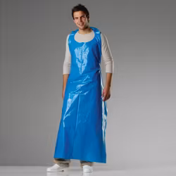 250-pack engångsförkläde LDPE 160 cm. 40my