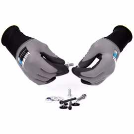 12-pack Montagehandskar med nitrilskumbeläggning. Oeko-Tex®
