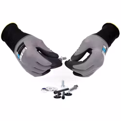 12-pack Montagehandskar med nitrilskumbeläggning. Oeko-Tex®