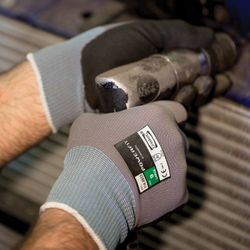 12-pack Montagehandskar med nitrilskumbeläggning. Oeko-Tex®