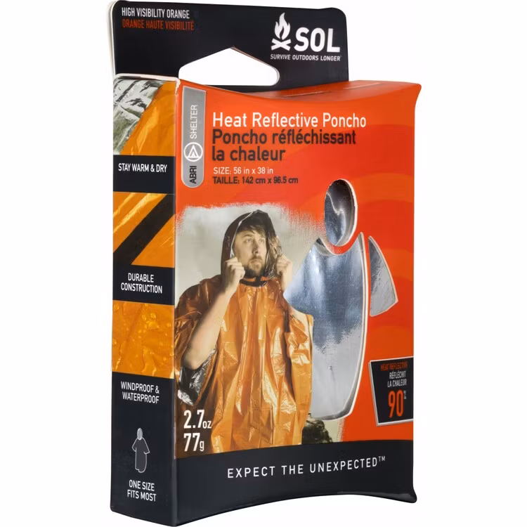 Survive Outdoors Longer Heat Reflective Poncho