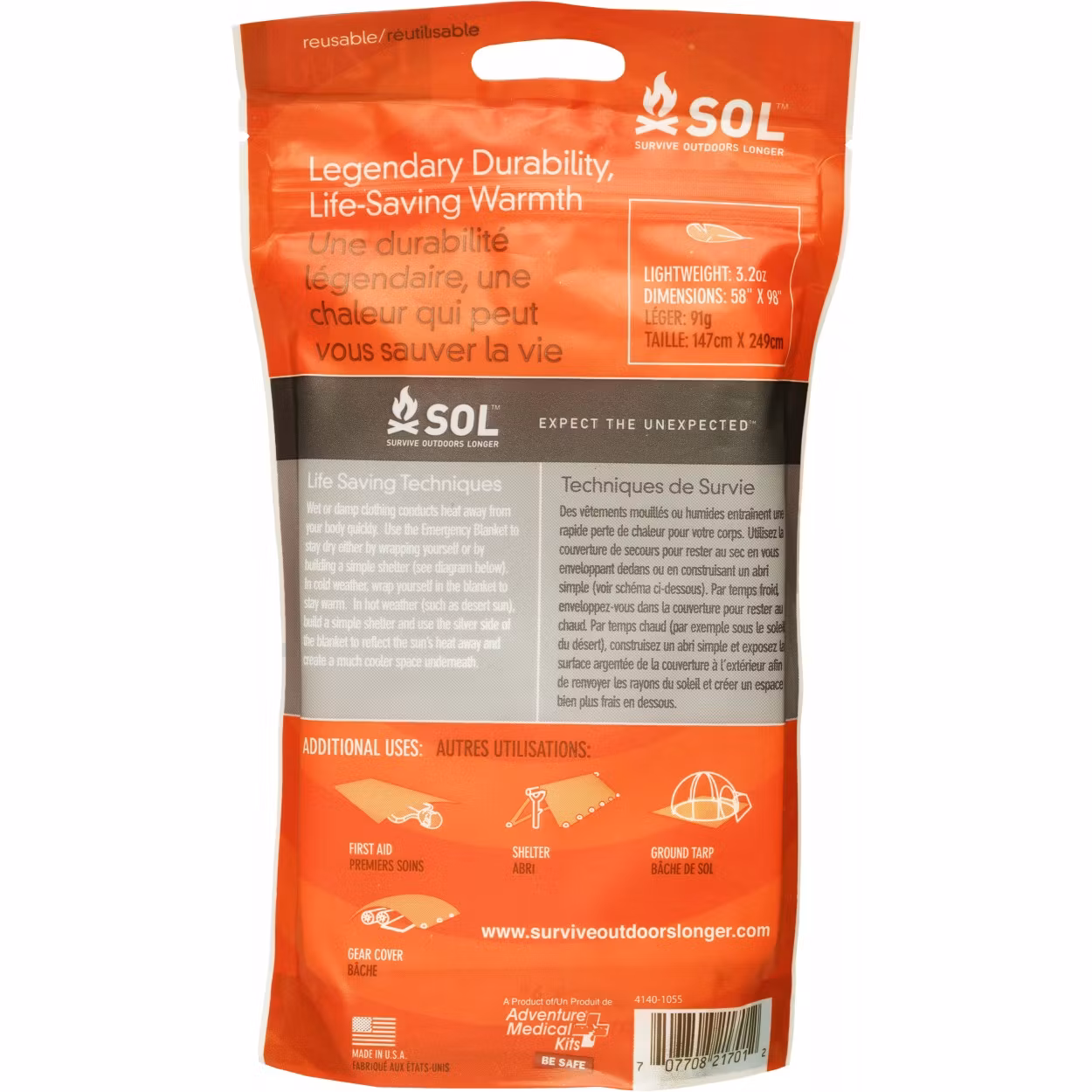 Survive Outdoors Longer Emergency Blanket XL