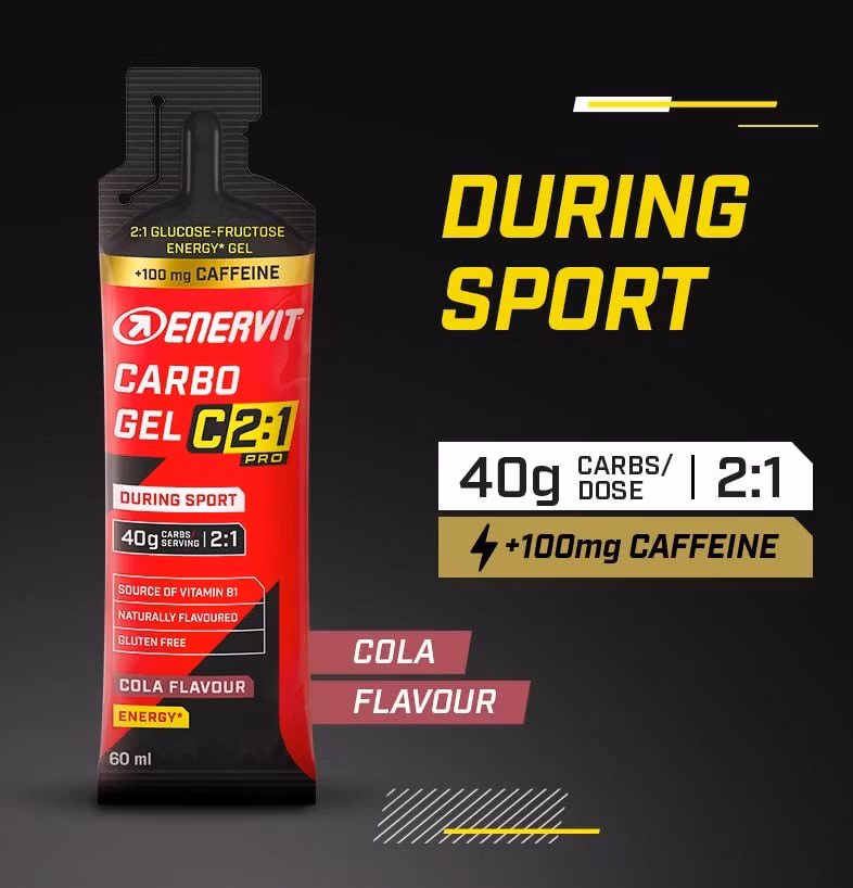Enervit Carbo Gel C2:1PRO Cola with caffeine