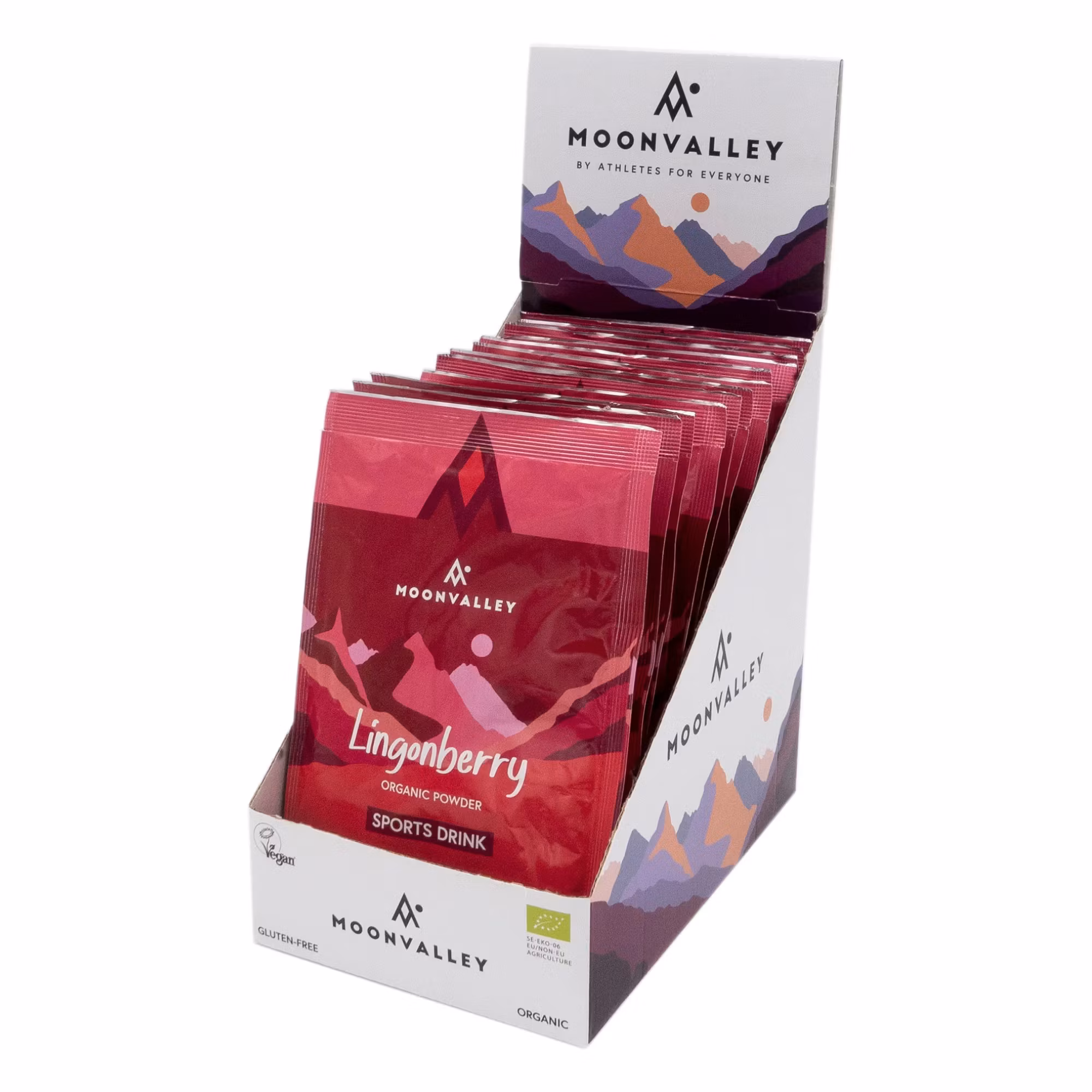 Moonvalley Ekologisk Sportdryck Lingon 12-pack