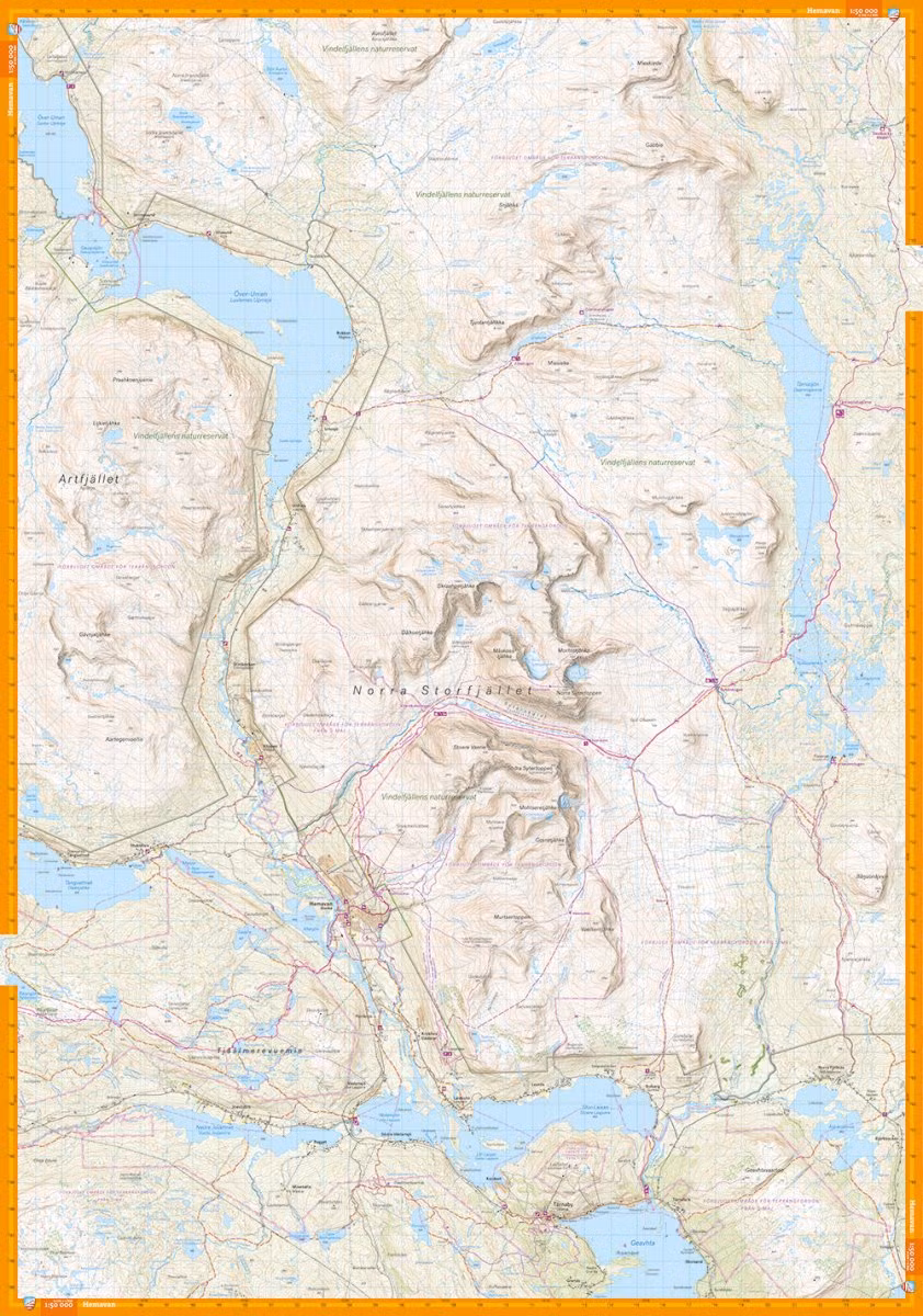 Calazo Kungsleden: Ammarnäs–Hemavan 1:50 000