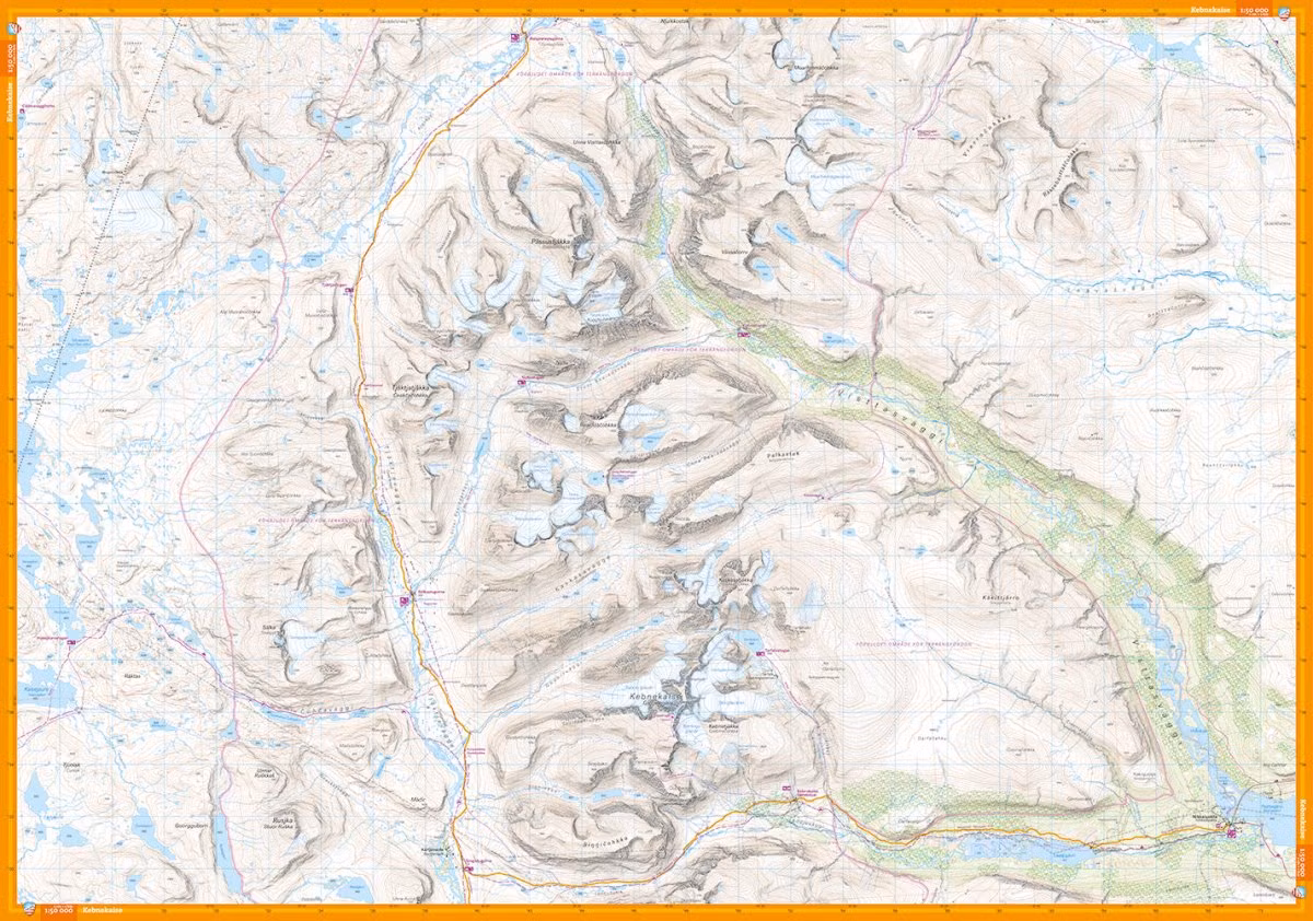 Calazo Kungsleden: Kebnekaise, Abisko & Riksgränsen 1:50 000