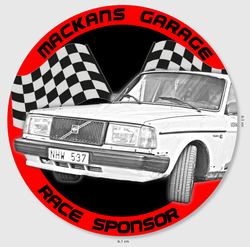 Ditt namn på bilen! + race sponsor dekal - 1000kr